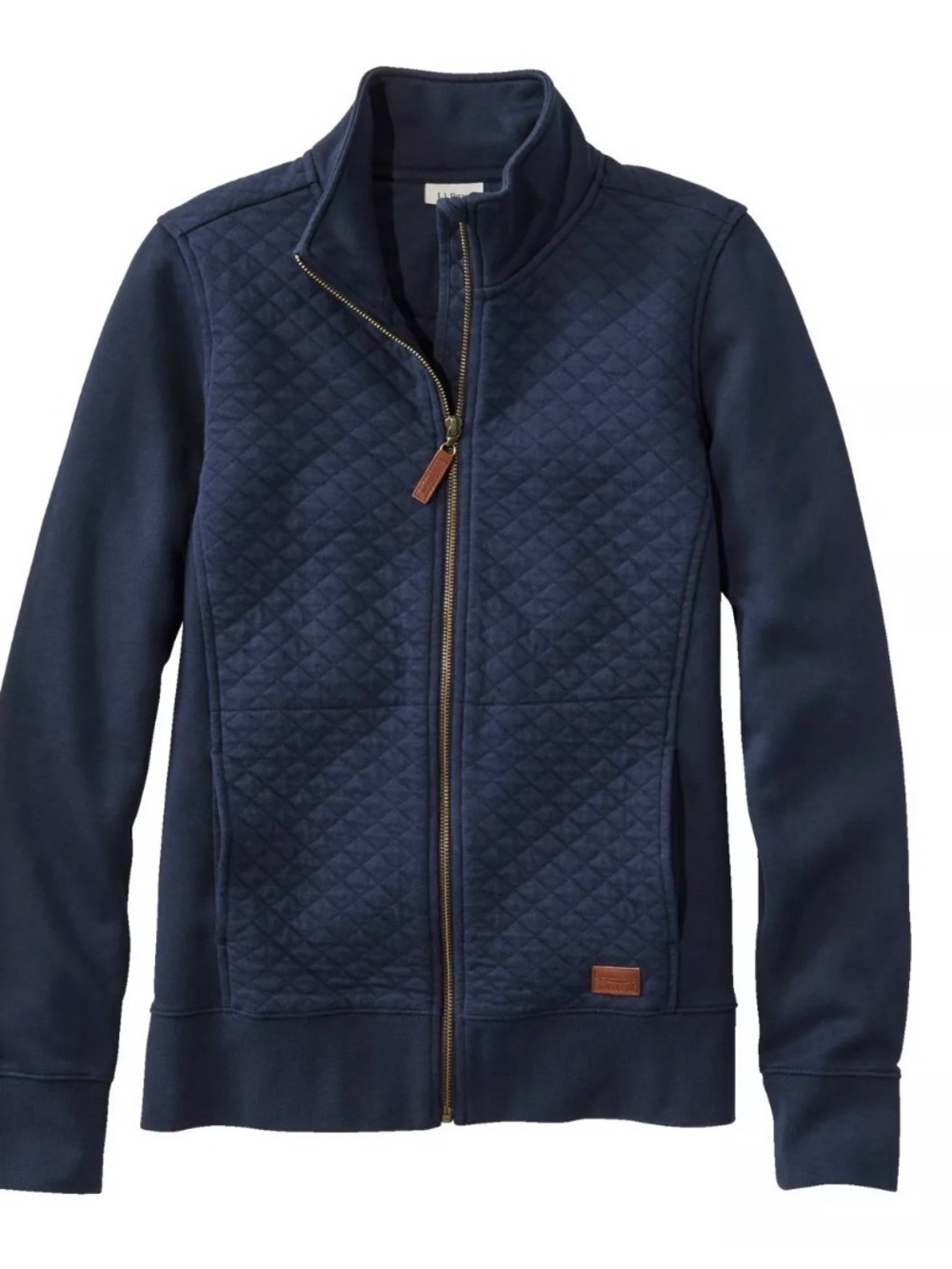 L.L. Bean Women’s Quilted Full-Zip Sweatshirt Jacket